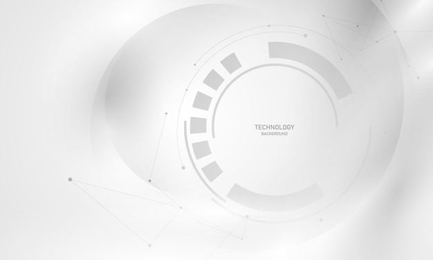Abstract white and gray background poster with dynamic technology network vector illustration.