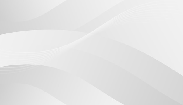 Abstract white and grey background with dynamic waves