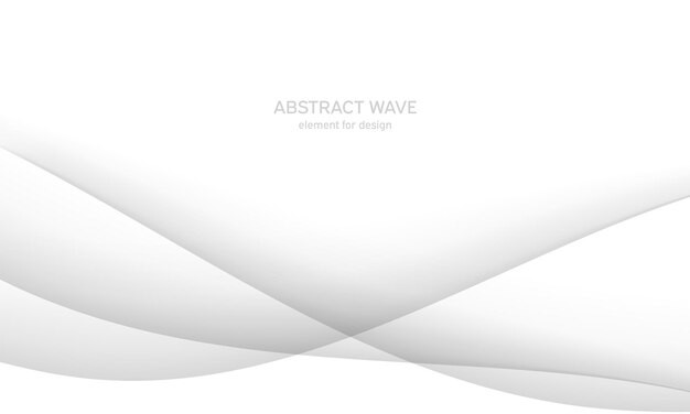 Abstract white background with smooth gray lines waves. Modern luxury and fashion.