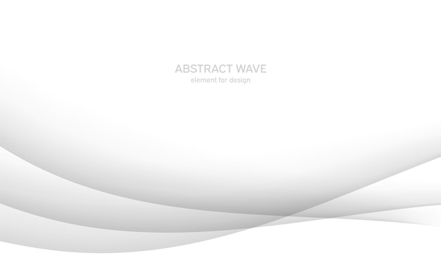 Abstract white background with smooth gray lines waves. Modern luxury and fashion.