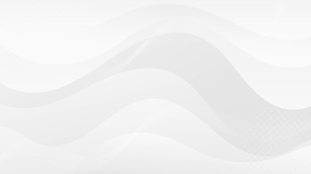 Abstract white Background with Wavy Shapes