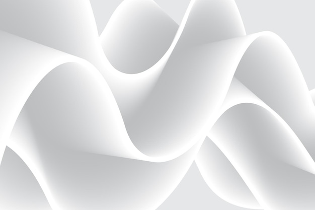 Abstract White Fluid Background Design