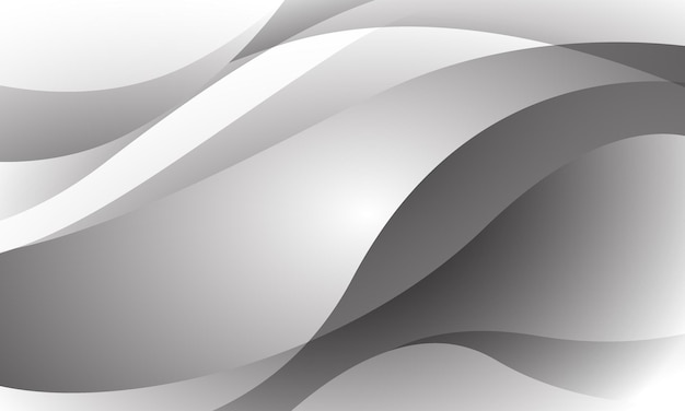 Abstract white grey curve wave overlap geometric design modern futuristic