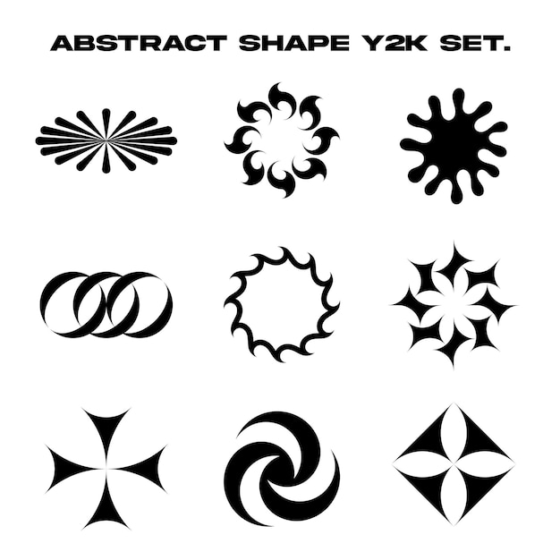 Abstract y2k shape