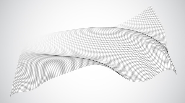 Abstrakt 3D-vektor bakgrund med böjar och vågor