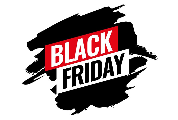 Vektor abstrakt baggrund af maling og bogstaver black friday