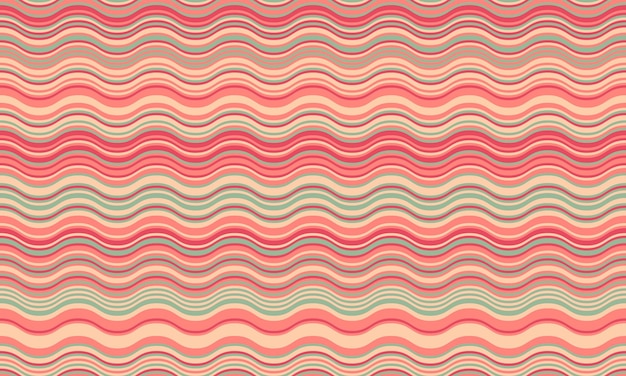 Abstrakt baggrund med bølgede striber i livlige farver, der skaber en kruset, flydende effekt. Glatte kurver og teksturerede linjer tilføjer elegance, vitalitet og kreativitet. Ideel til wallpaper eller tekstil.