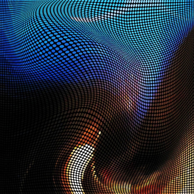 Abstrakt baggrund med glitch-effekt, forvrængningstekstur, tilfældige farveellipser
