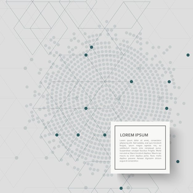 Abstrakt baggrund med hexagon mønster og prikker