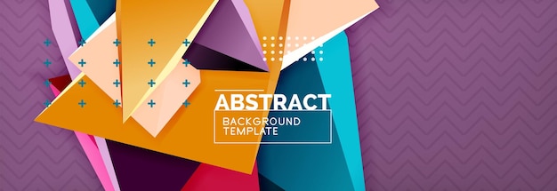 Abstrakt bakgrund, färgstark minimal abstrakt triangelsammansättning