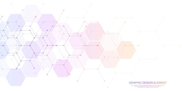 Abstrakt bakgrund och designelement med hexagonmönster och geometriska former för din ritning