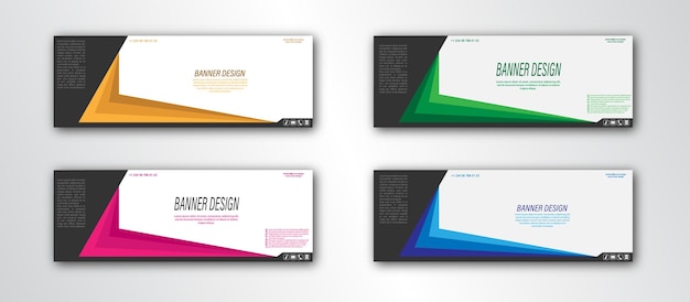 Abstrakt banner skabelon Redigerbar vektor illustration Flad stil
