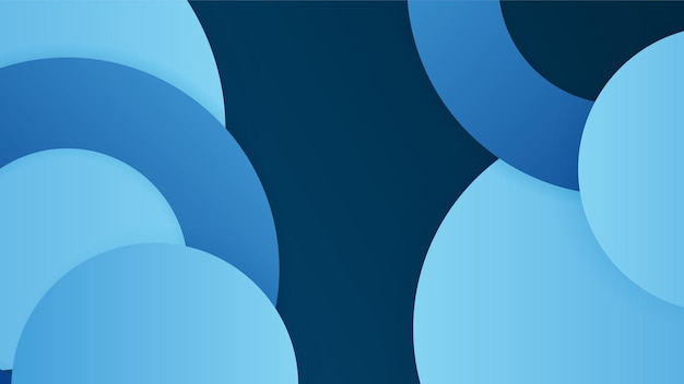 Abstrakt blå former bakgrund med cirklar och modernt geometriskt mönster för teknologi. Vektor abstrakt grafisk design banner mönster presentationsbakgrund webbmall