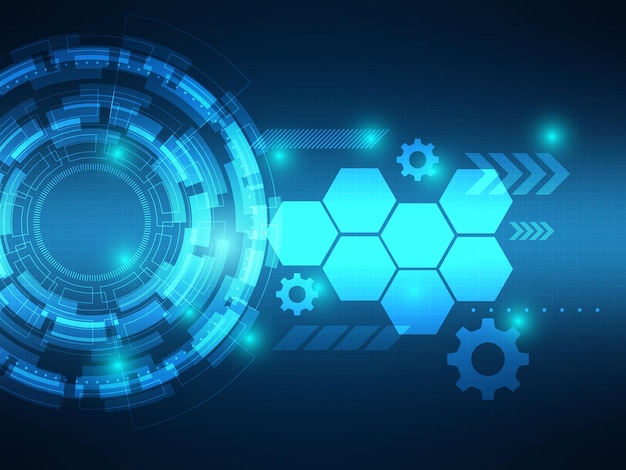 Abstrakt blå futuristisk cyberteknologi baggrund