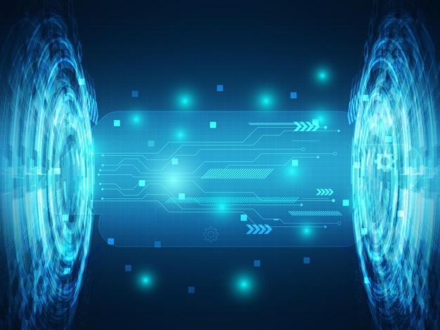 Abstrakt blå futuristisk cyberteknologi baggrund