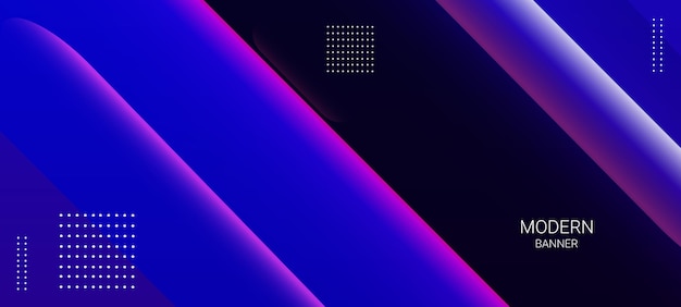 Abstrakt blå och lila textur geometrisk lutning linjer illustration mönster banner bakgrundsvektor
