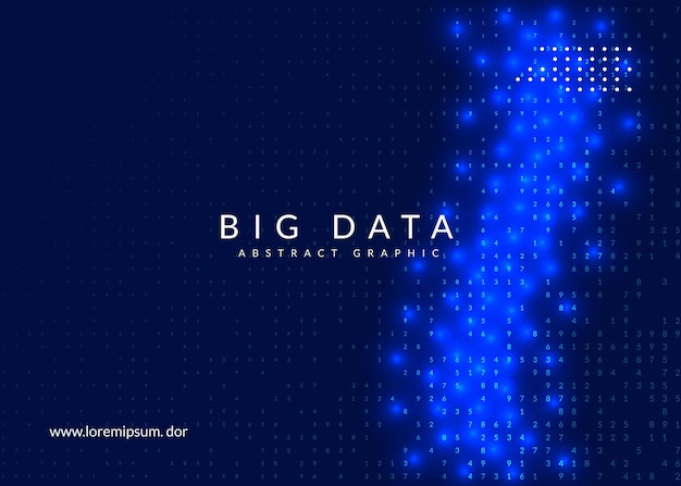 Abstrakt digital baggrund. Kunstig intelligens, dyb læring og big data koncept. Quantum teknologi. Tech visuel til kommunikationsskabelon. Fraktal abstrakt digital baggrund.