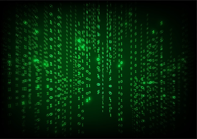 Abstrakt faldende binær kode i matrixstil