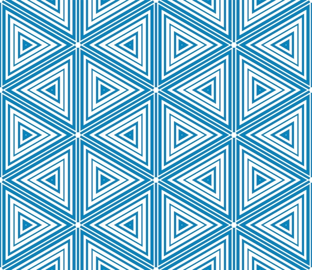 Abstrakt fantasi tunn linje hexagon, triangel geometriskt sömlöst mönster. Kreativ mosaik, kakel