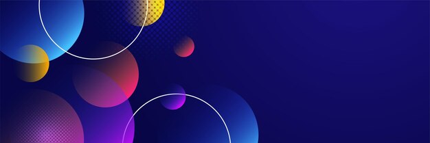 Abstrakt farverig geometrisk banner med lys, trekant, linjeform med futuristisk konceptpræsentationsbaggrund