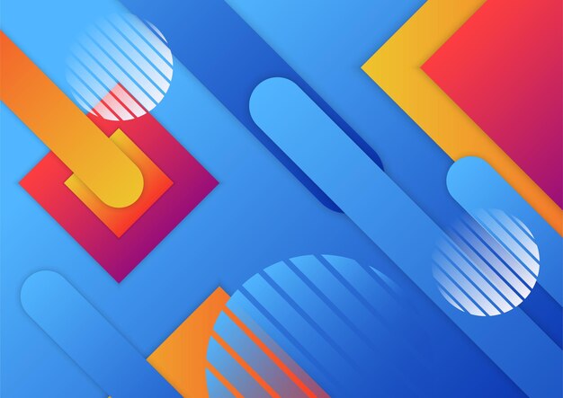 Abstrakt farverig geometrisk vektor gradient baggrund