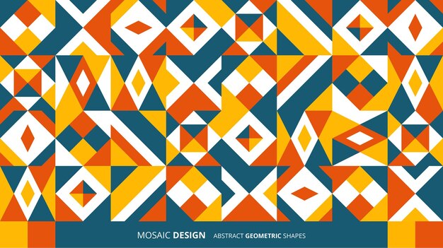 Abstrakt flad farverig mosaikbaggrund