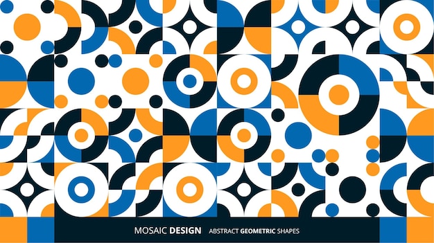 Abstrakt flad farverig mosaikbaggrund