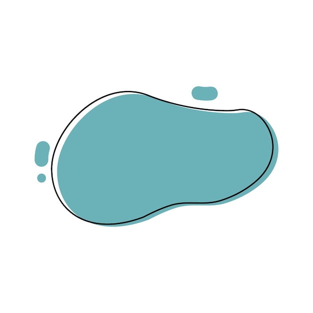 Abstrakt flydende form, organisk amøbe-klatform, abstrakt pastelfarve med linjevektorillustration