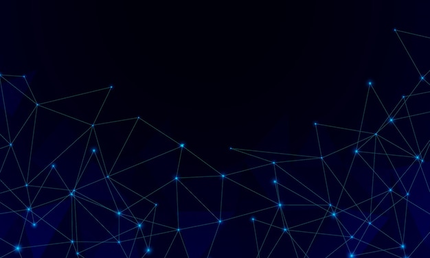 Abstrakt futuristisk digital med partikler prikker forbundne polygoner plexus baggrund
