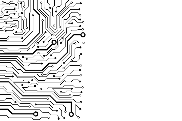 Abstrakt futuristisk kretskortsbakgrund Högteknologisk blå färgbakgrund