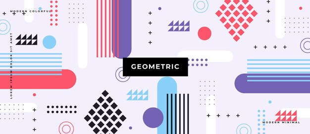 Abstrakt geometrisk baggrund med forskellige former.