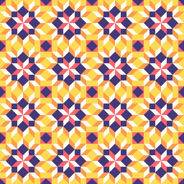Abstrakt geometrisk mønster inspireret af dynequiltning