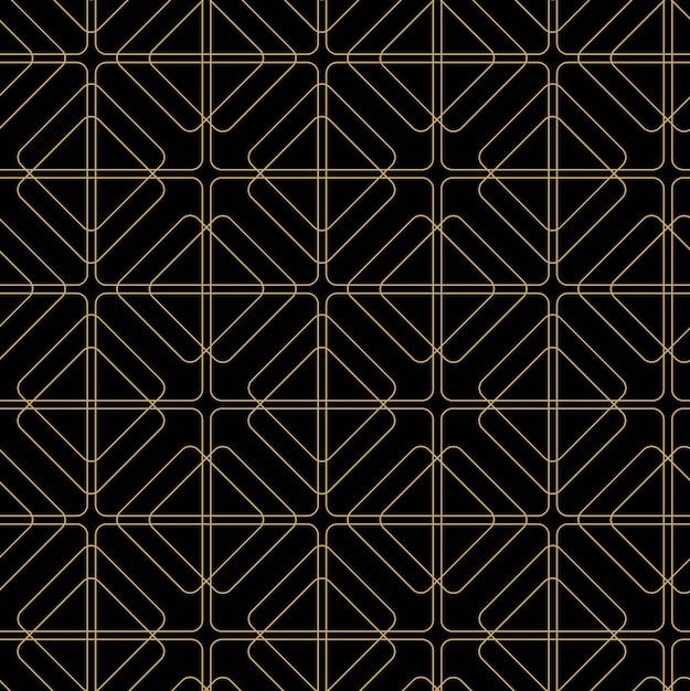 Abstrakt geometrisk mønster med kryds striber linjer Sømløs vektorbaggrund Sort og gul ornament Moderne retikuleret grafisk design