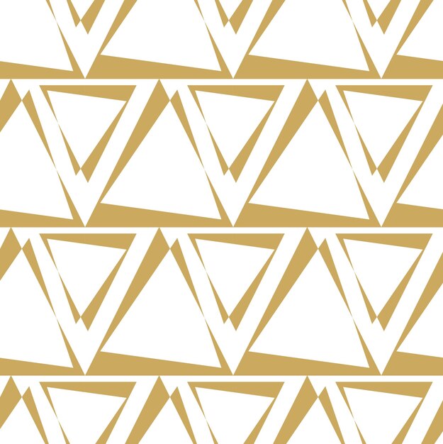 Abstrakt geometrisk mønster med kryds, striber og linjer. Sømløs baggrund. Hvidt og gyldent ornament