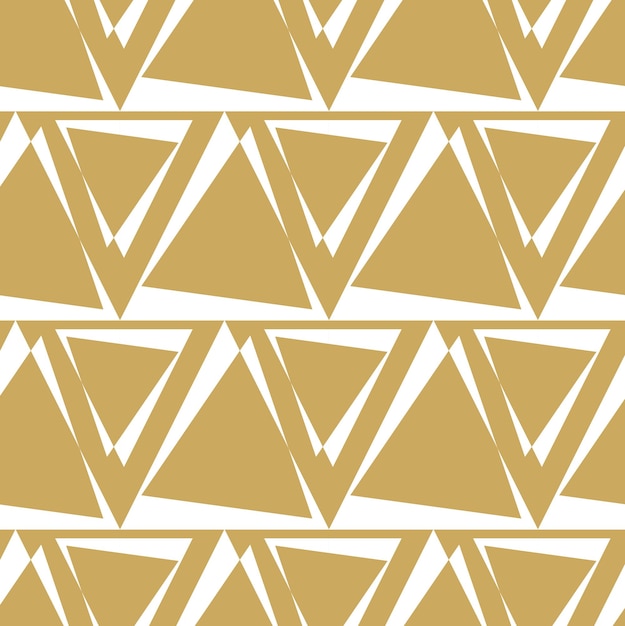 Abstrakt geometrisk mønster med kryds, striber og linjer. Sømløs baggrund. Hvidt og gyldent ornament