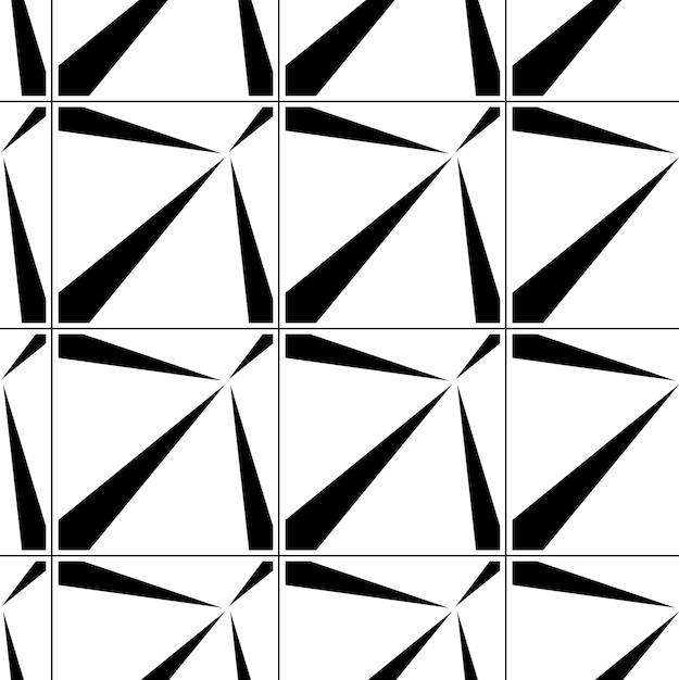 Abstrakt geometrisk mønster med striber Sømløs vektorbaggrund Hvidt og sort ornament