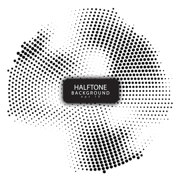 Abstrakt Halftone Baggrund med Hexagon Form