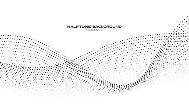 Abstrakt halvtonebølge mønster baggrund til baggrund eller wallpaper