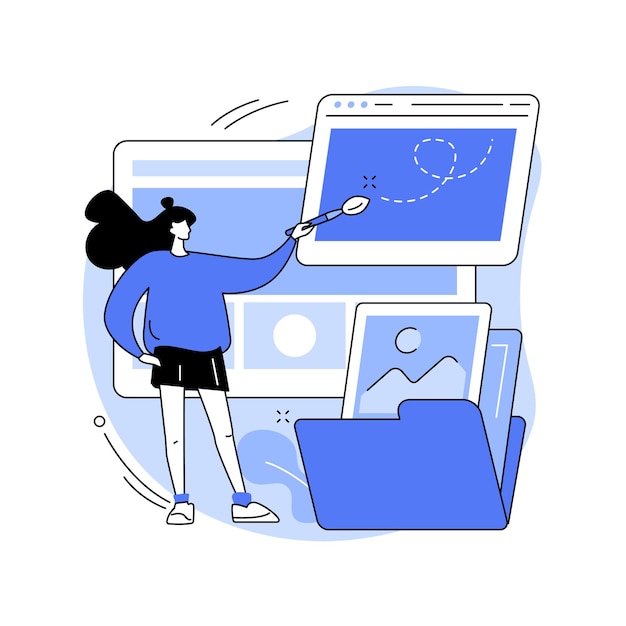 Abstrakt konceptvektorillustration af webdesign
