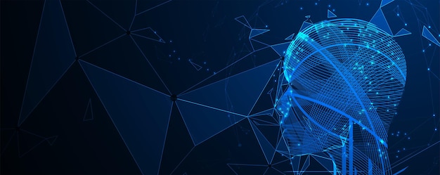 Abstrakt kunstig intelligens. Cloudcomputing. Maskinlæring. Teknologisk web baggrund. Virtuelt futuristisk koncept baggrund