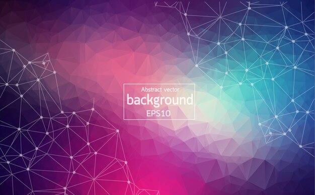 Abstrakt mörklila ljus geometrisk polygonal bakgrund