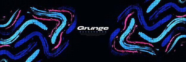 Abstrakt og farverig grunge pensel baggrund med halftone effekt penselstrøg illustration til banner plakat eller sports baggrund ridser og tekstur elementer til design