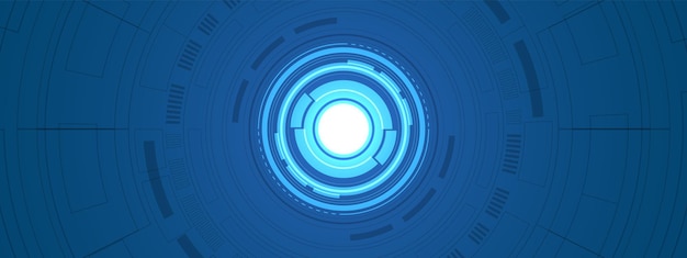Abstrakt överlappande cirkel digital bakgrund, smart linsteknik med ljuseffekt, designkoncept