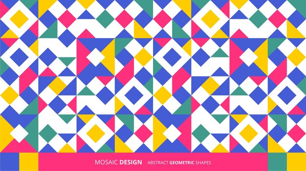 Abstrakt platt färgstark mosaikbakgrund