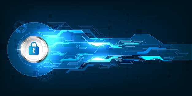 Abstrakt sikkerhed digital teknologi banner