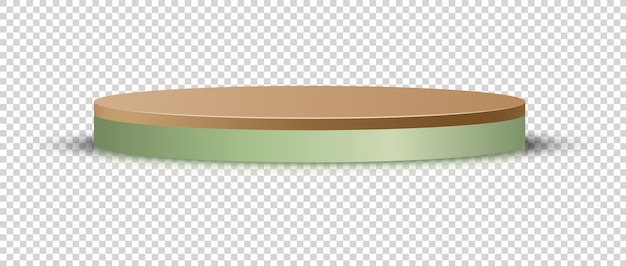 Abstrakt sokkelpodie 3D-design på transparent baggrund Minimalt tomt standkoncept 3D-form til præsentation af produkter, udstillingsscene, kosmetiske annoncer, reklame Vektor geometrisk