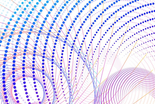 Abstrakt spiralformet regnbuedesignelement på hvid baggrund af snoede linjer. Vektorillustration eps 10 Farverige bølger med linjer, der er skabt vha. Blend Tool. Skabeloner til præsentation til mange formål