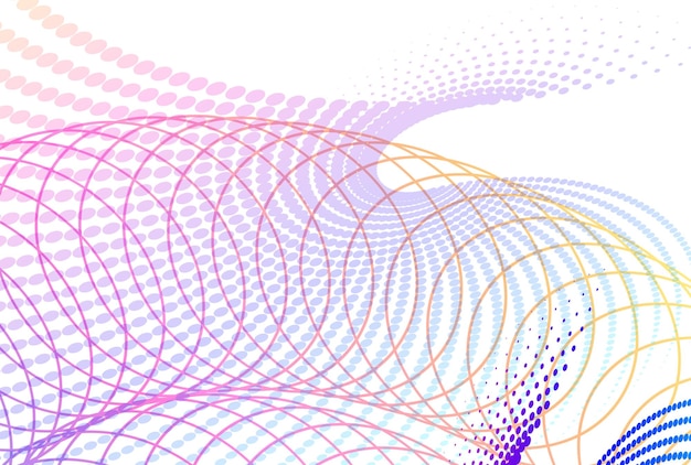 Abstrakt spiralformet regnbuedesignelement på hvid baggrund af snoede linjer. Vektorillustration eps 10 Farverige bølger med linjer, der er skabt vha. Blend Tool. Skabeloner til præsentation til mange formål