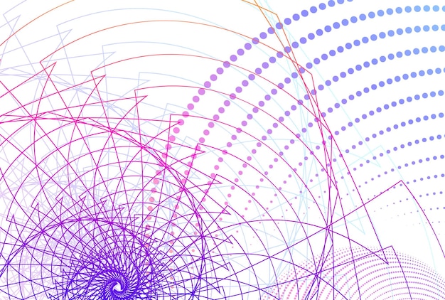 Abstrakt spiralformet regnbuedesignelement på hvid baggrund af snoede linjer. Vektorillustration eps 10 Farverige bølger med linjer, der er skabt vha. Blend Tool. Skabeloner til præsentation til mange formål