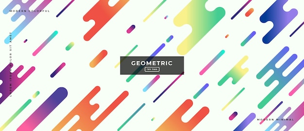 Abstrakt trendiga objekt geometrisk gradient banner